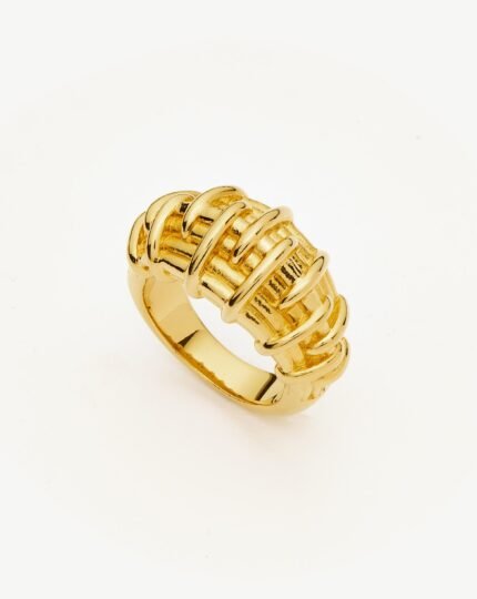 Bombe Raffia Ring | 18ct Gold Plated